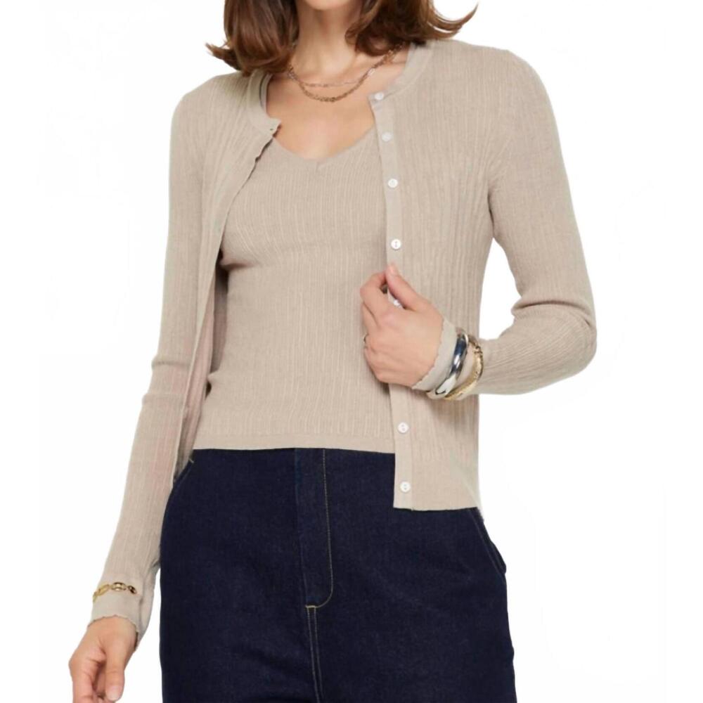 NEW CURRENT AIR sweater twin set in taupe